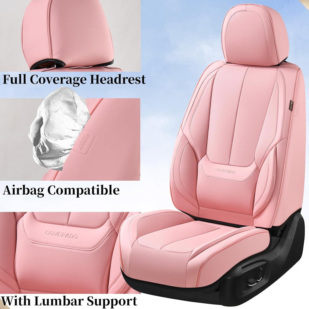 Waterproof Nappa Leather Carseat Cover Universal Fit for Most Cars