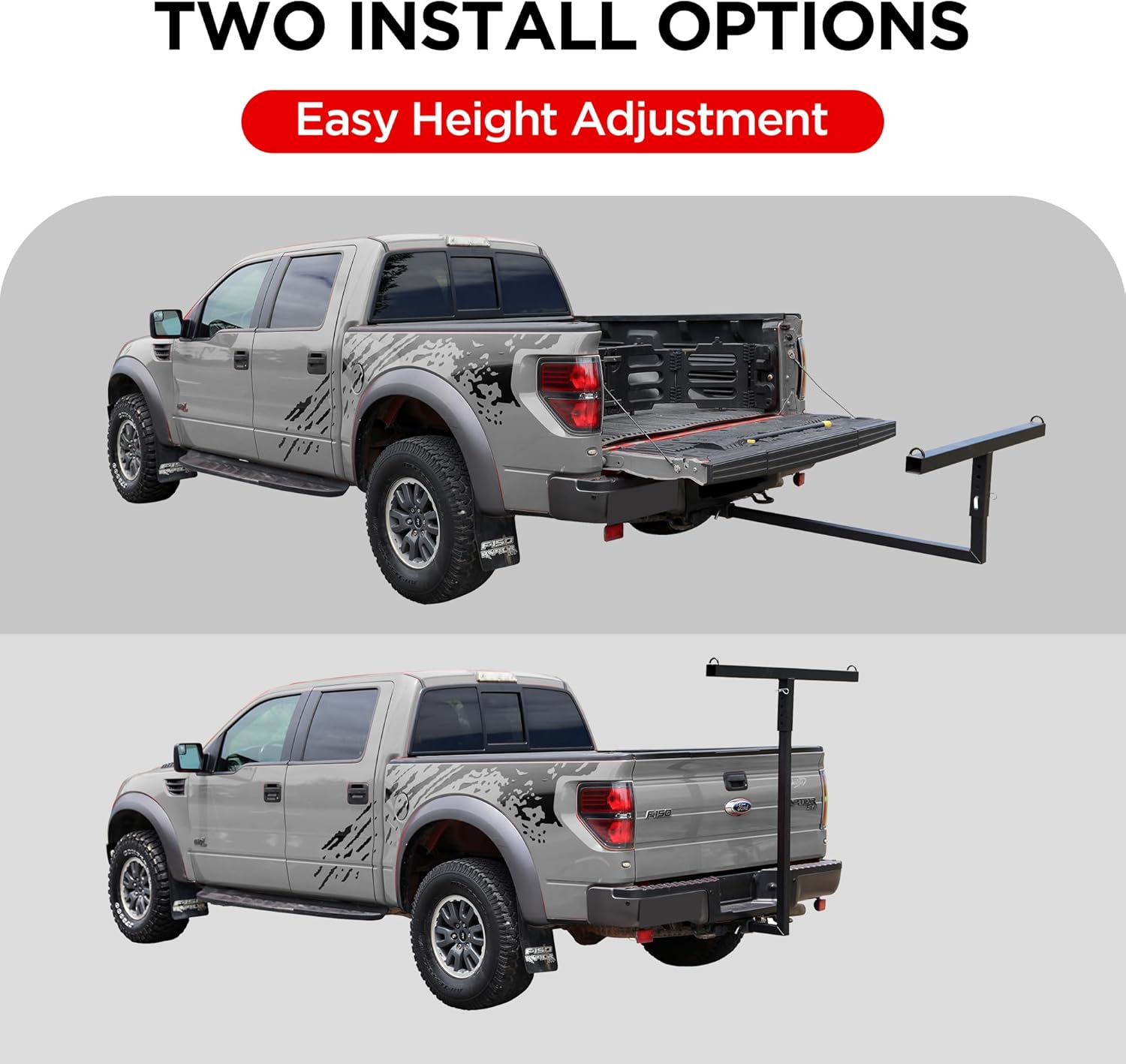 350 LBS Foldable Pick Up Truck Bed Extender for Canoe Kayak Ladder Lumber