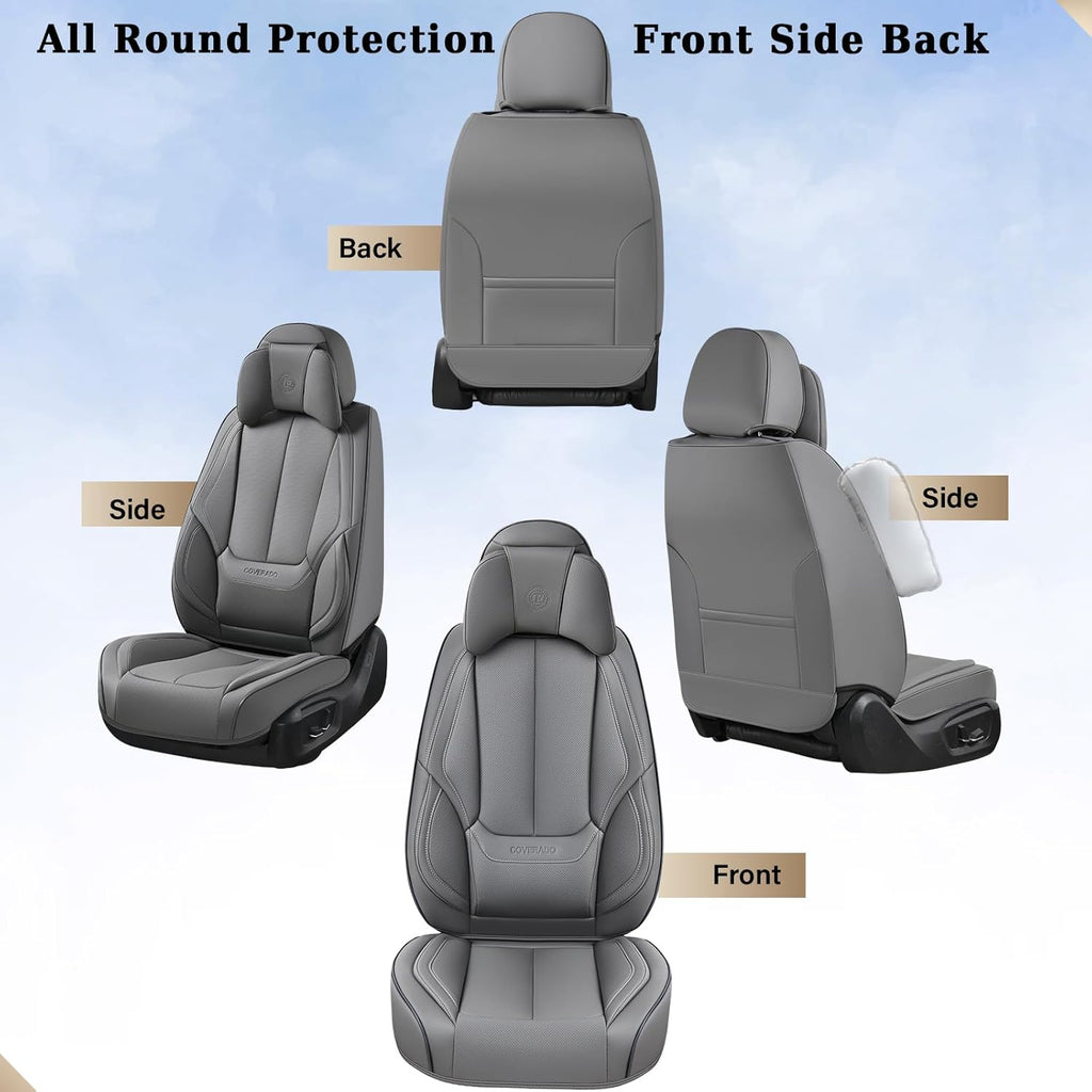 Waterproof Nappa Leather Carseat Cover Universal Fit for Most Cars