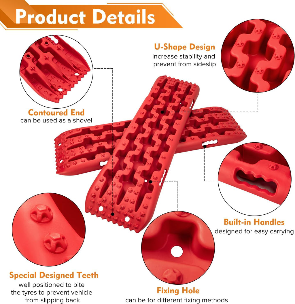 Offroad Recovery Traction Boards for Sand, Mud & Snow