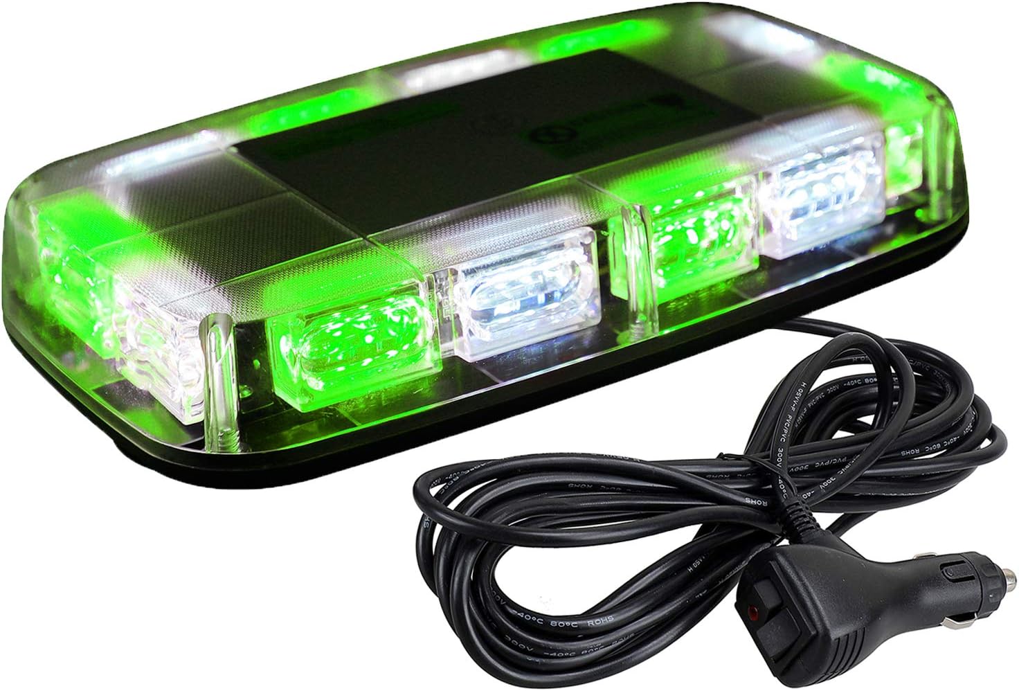 48 LED Magnetic Roof Top Strobe Light Bar for 12-24V - High Visibility Emergency Warning Light for Trucks, Snow Plows, Construction Vehicles