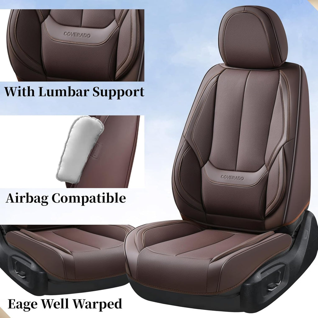 Waterproof Nappa Leather Carseat Cover Universal Fit for Most Cars