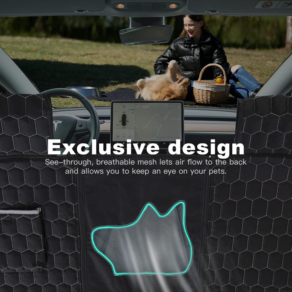 Dog Seat Covers for Back Seat, Dog Car Seat for Tesla Model Y2020-2022& SUV Cargo Liner