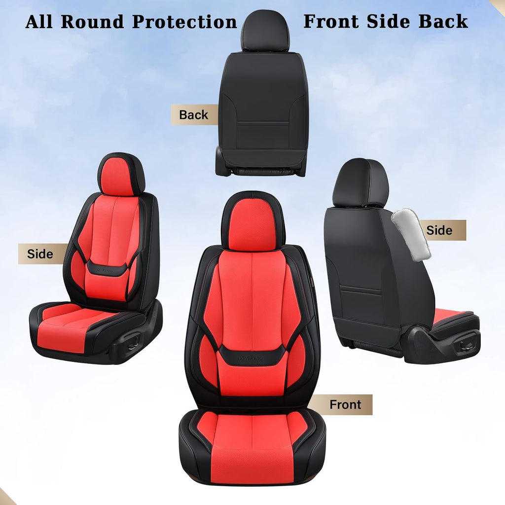 Waterproof Nappa Leather Carseat Cover Universal Fit for Most Cars