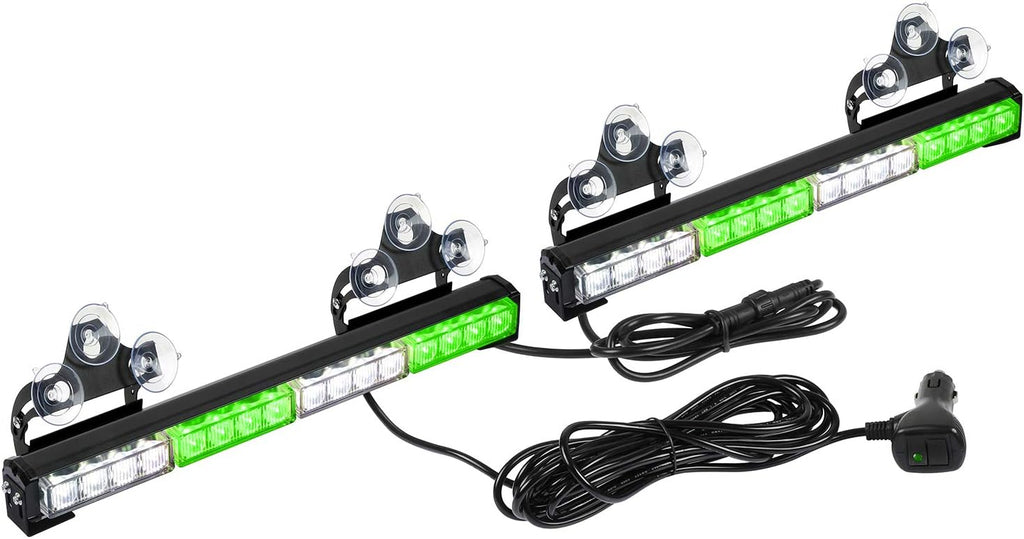 32 LED Emergency Flashing Traffic Advisor Light Bar – 26 Flash Patterns, 2x16.8" Interior Safety Strobe Warning Light