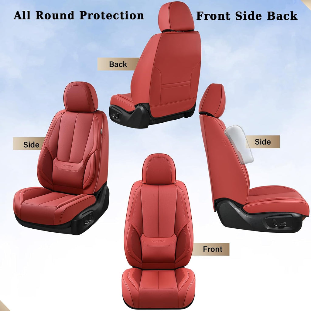 Waterproof Nappa Leather Carseat Cover Universal Fit for Most Cars