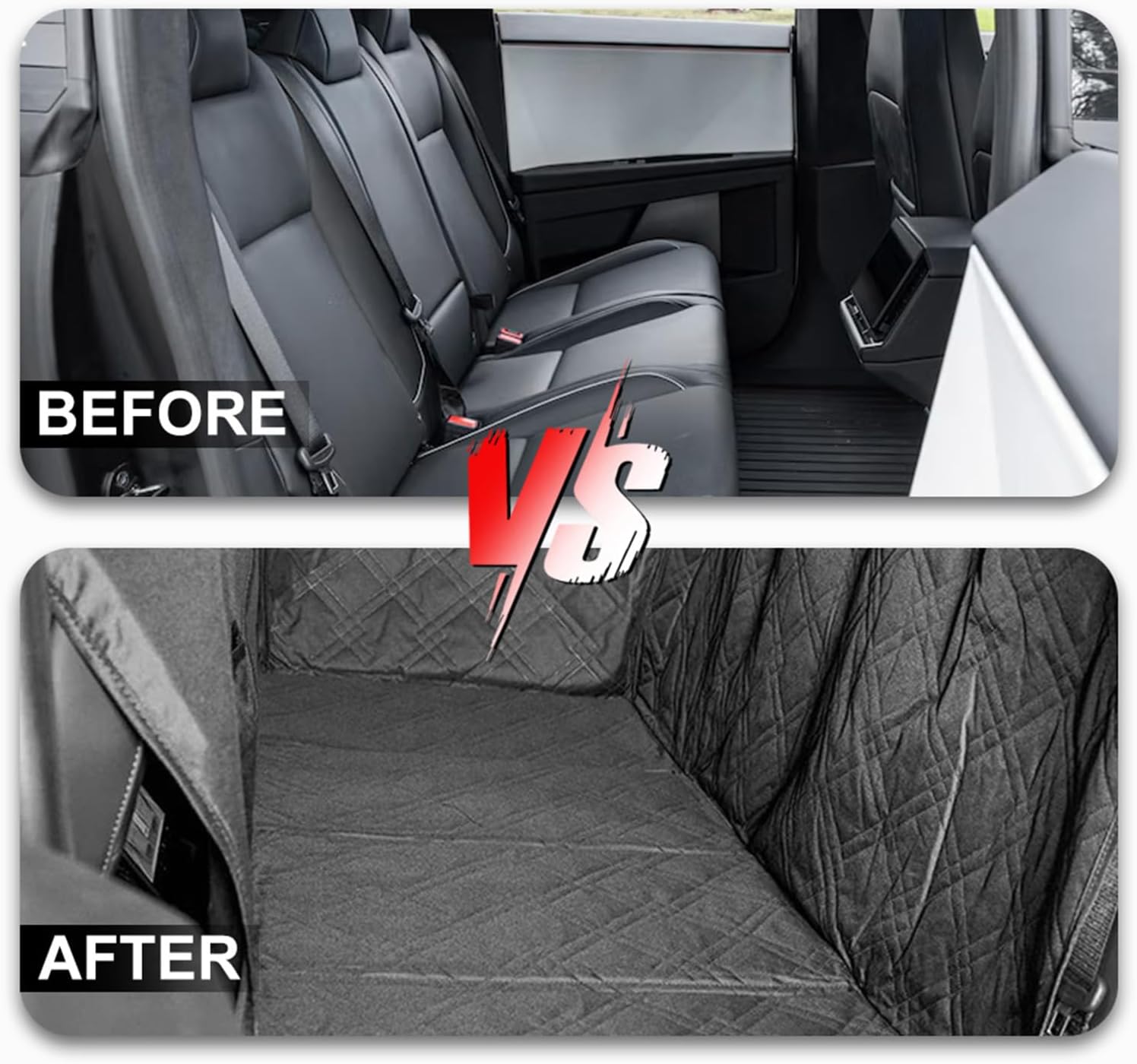 Waterproof Dog Rear Seat Protector Cover For Tesla Cybertruck