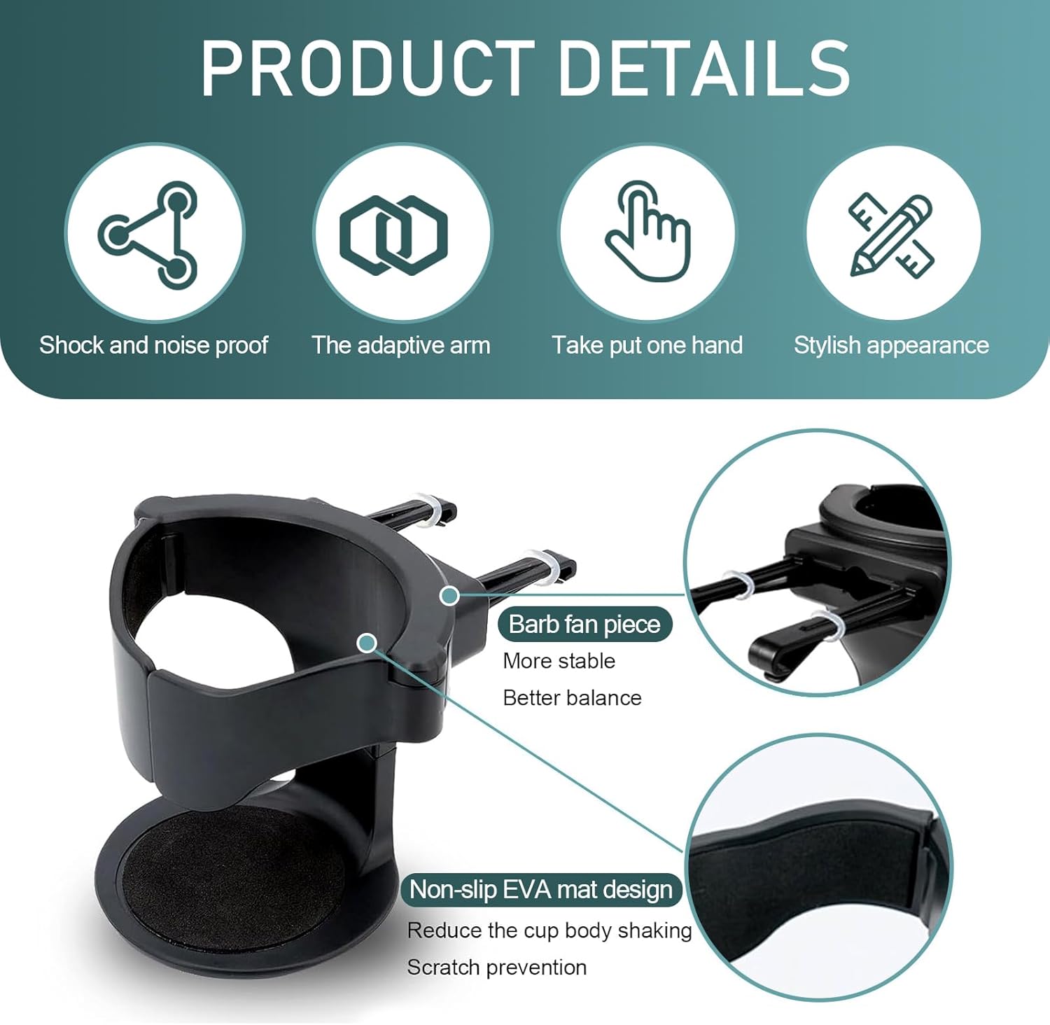 360° Adjustable Air Vent Cup Holder – No-Spill Cooling & Warming Drink Mount