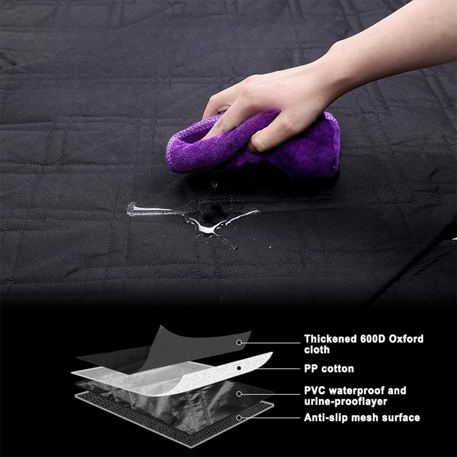 Waterproof Dog Rear Seat Protector Cover For Tesla Cybertruck