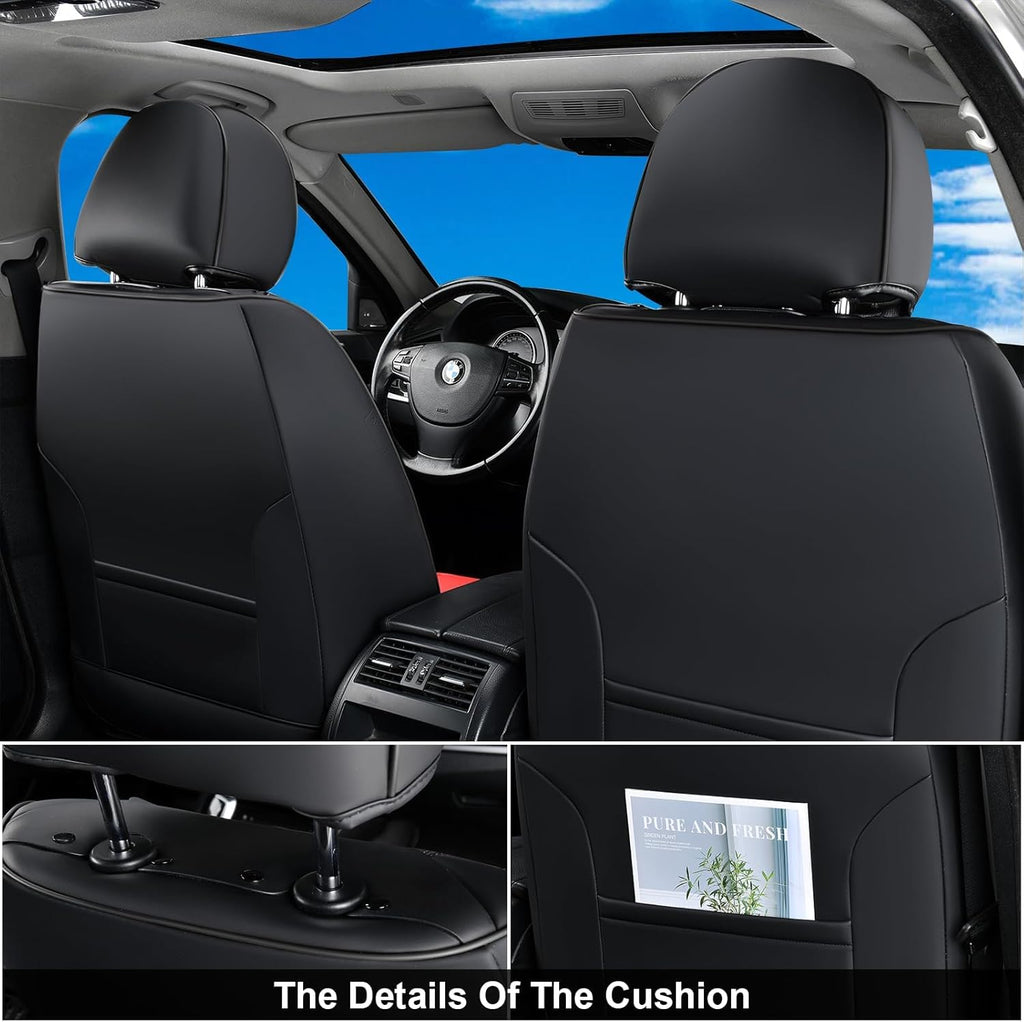 Waterproof Nappa Leather Carseat Cover Universal Fit for Most Cars