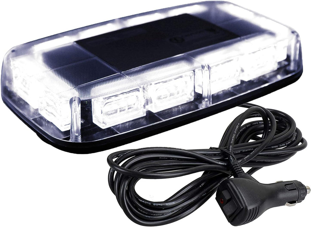 48 LED Magnetic Roof Top Strobe Light Bar for 12-24V - High Visibility Emergency Warning Light for Trucks, Snow Plows, Construction Vehicles