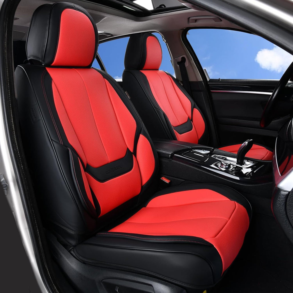 Waterproof Nappa Leather Carseat Cover Universal Fit for Most Cars