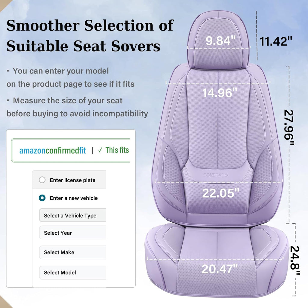 Waterproof Nappa Leather Carseat Cover Universal Fit for Most Cars