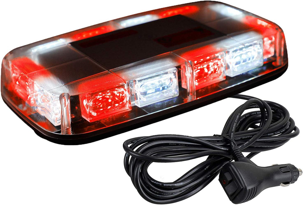 48 LED Magnetic Roof Top Strobe Light Bar for 12-24V - High Visibility Emergency Warning Light for Trucks, Snow Plows, Construction Vehicles