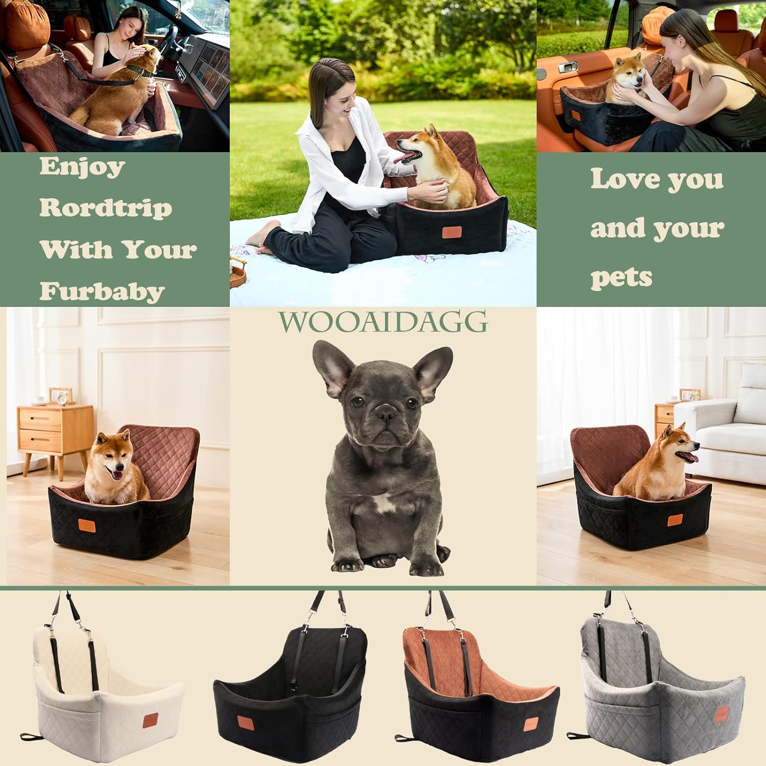 Red Dog Car Seat for Medium Sized Dog Fit Cadillace Escalade