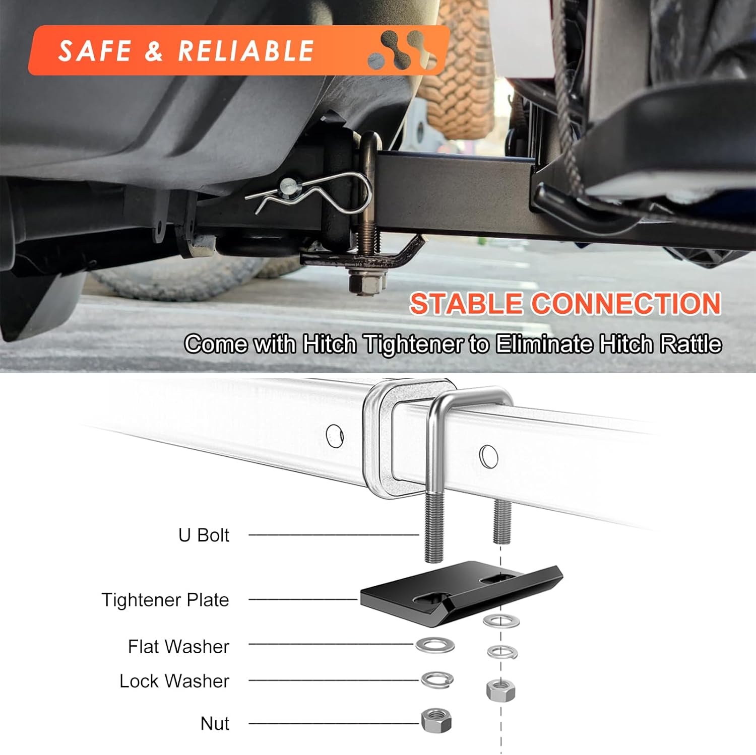 Hitch Mount Cargo Carrier Basket +Waterproof Cargo Bag 15 Cubic Feet,Hauling Weight Capacity of 500 Lbs fit on 2 Inch Receiver with Hitch Stabilizer,Net and Straps
