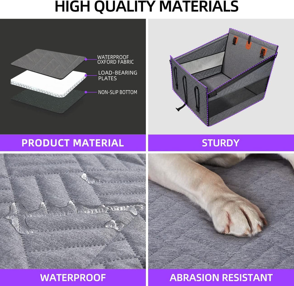 Dog Car Seat for Medium/Large Dogs, Back Seat Extender & Hammock, Waterproof Pet Car Bed Mattress For Car SUV Truck, Easy to Clean & Non-Slip