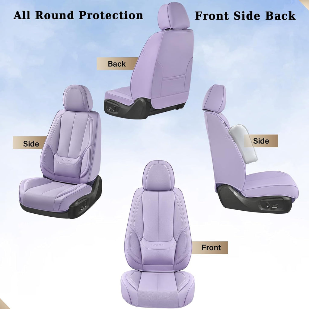 Waterproof Nappa Leather Carseat Cover Universal Fit for Most Cars