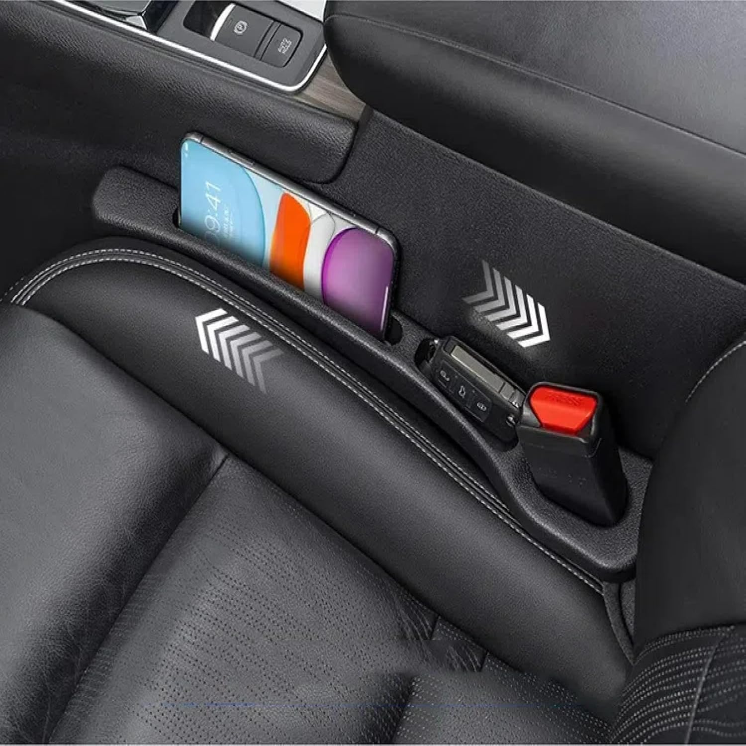 Eptchn Car Seats Gap Filler Dual with Belt Slot