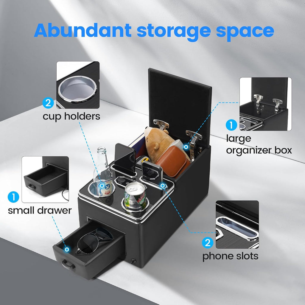 Rear Center Console For Car Minivan Van Truck