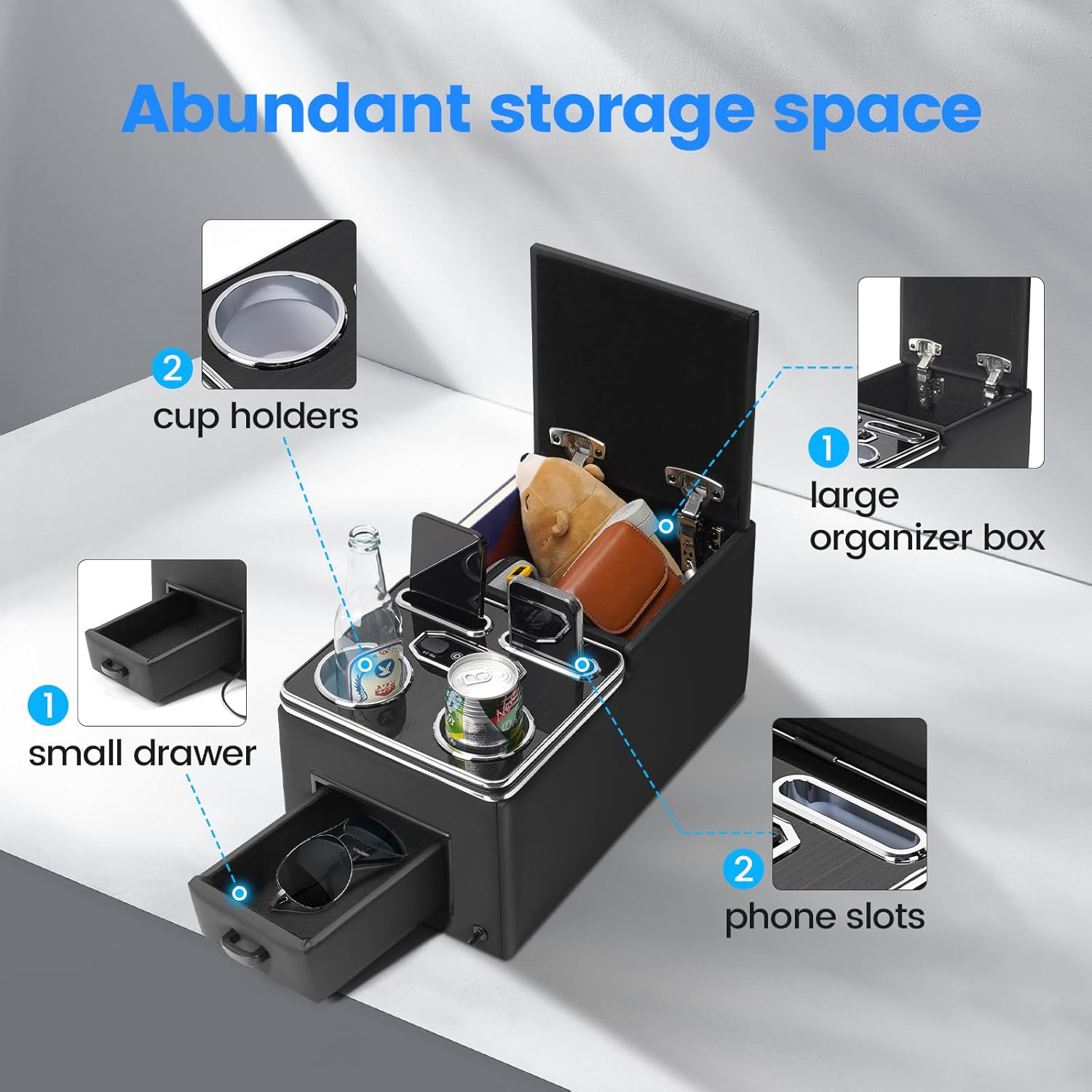Rear Center Console For Car Minivan Van Truck