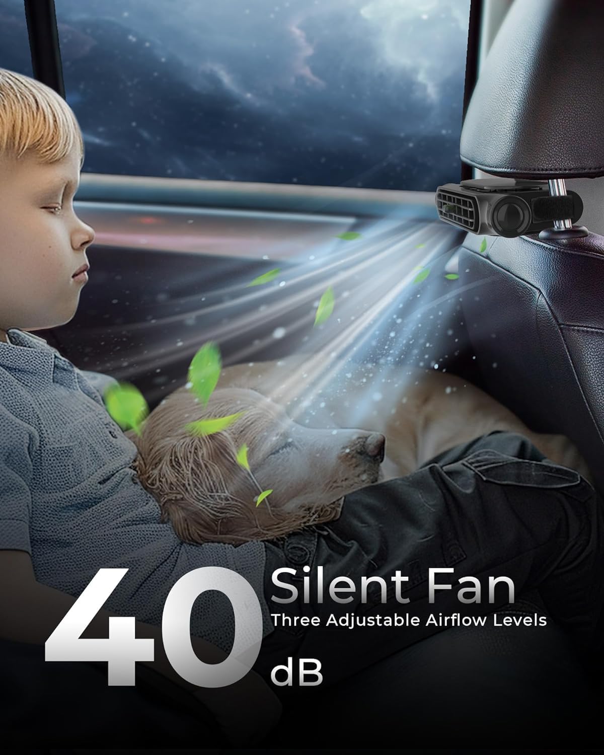 Dual Turbo Car Seat Cooling Fan