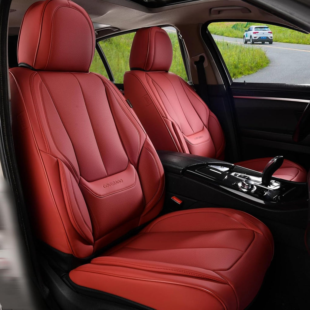 Waterproof Nappa Leather Carseat Cover Universal Fit for Most Cars