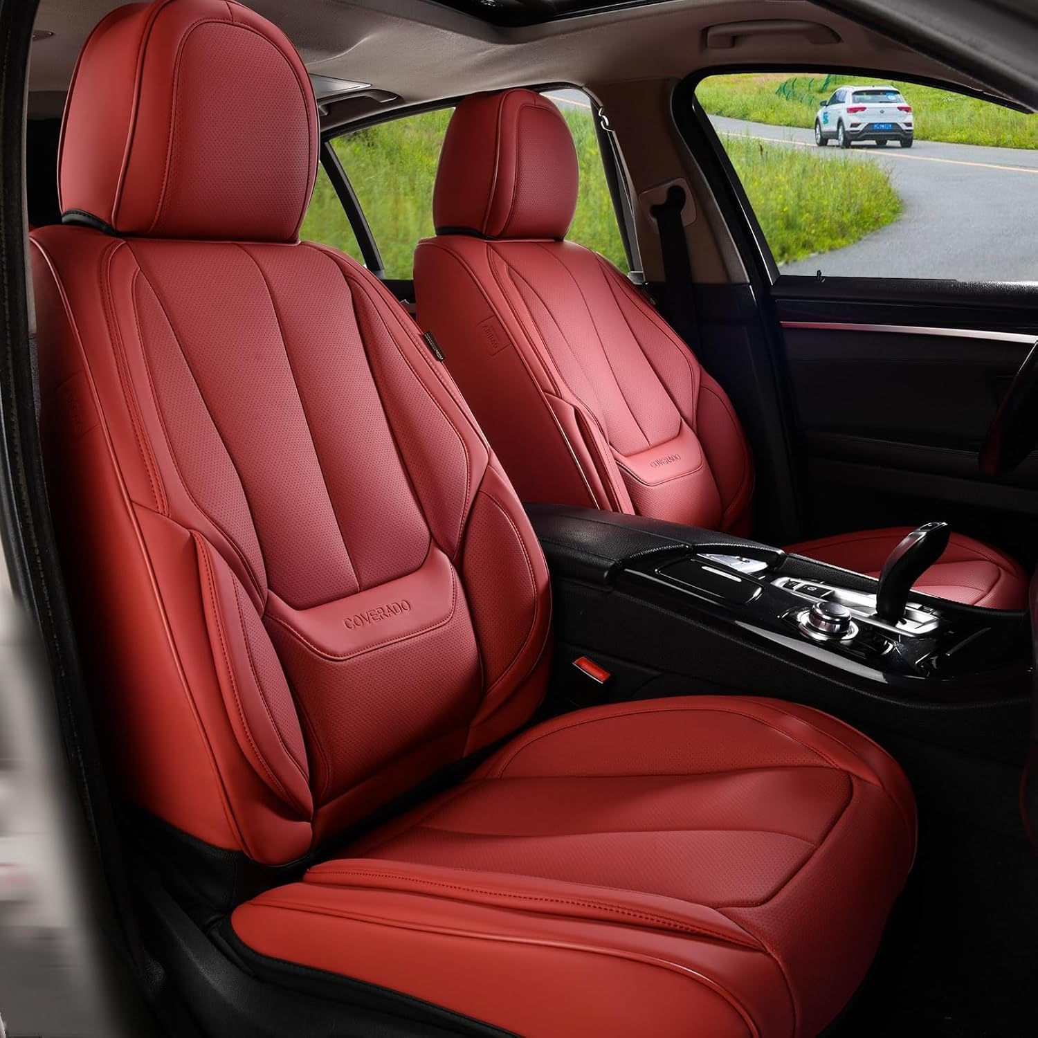 Waterproof Nappa Leather Carseat Cover Universal Fit for Most Cars