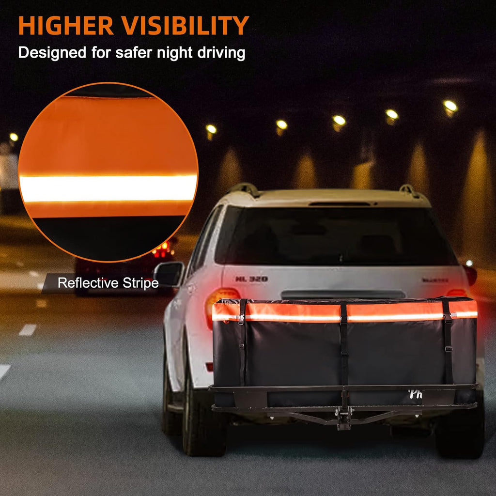 Waterproof Hitch Cargo Carrier Bag with Safety Straps 20 Cu Ft