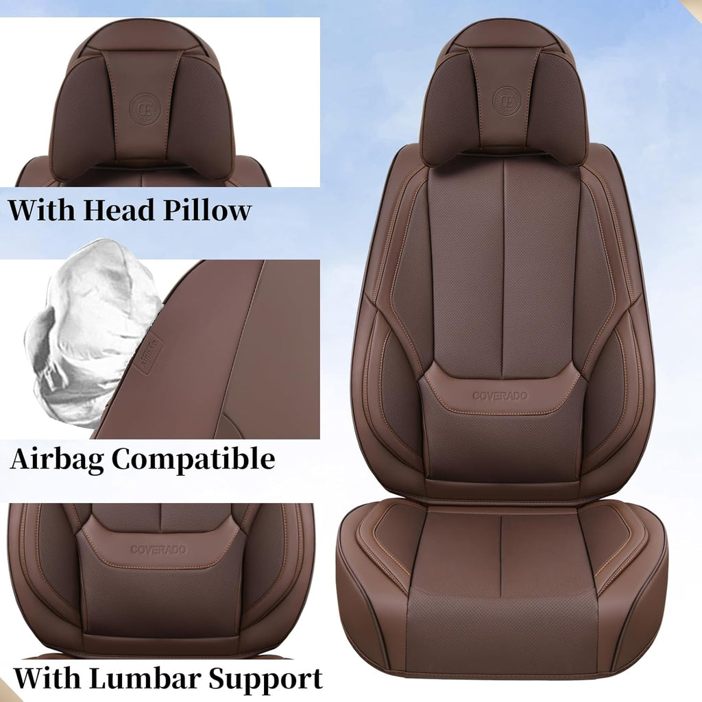 Waterproof Nappa Leather Carseat Cover Universal Fit for Most Cars