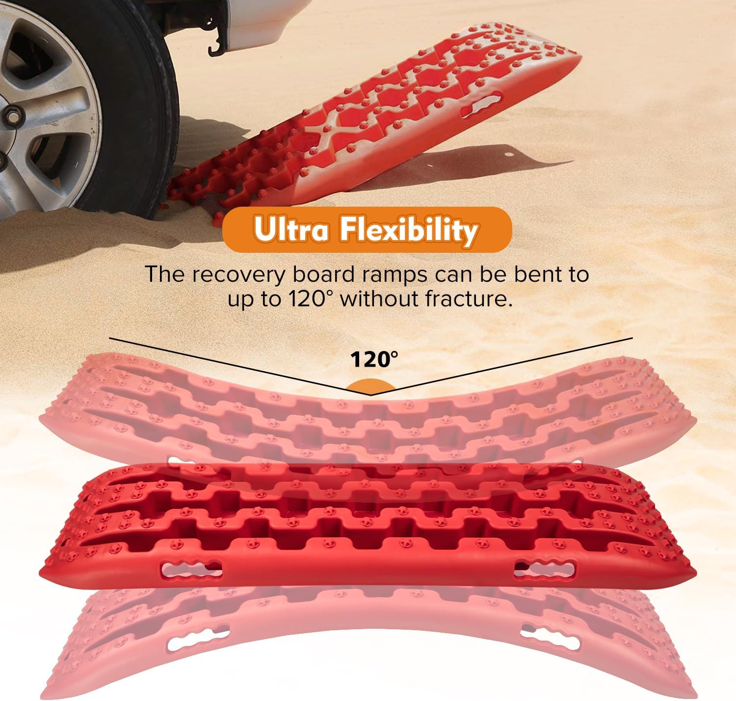 Offroad Recovery Traction Boards for Sand, Mud & Snow
