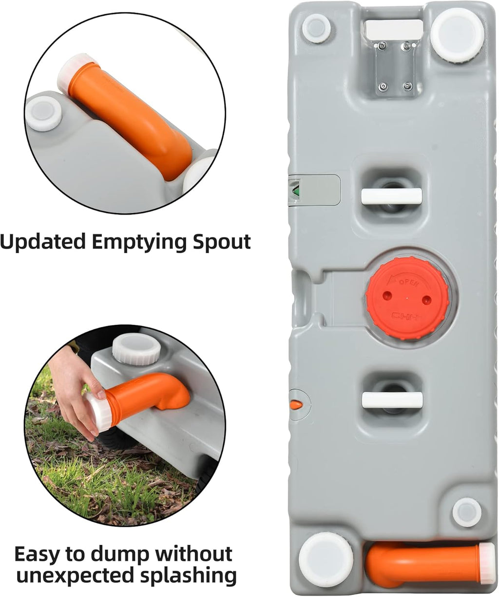 19.8 Gallon Large Capacity Portable Water Holding Tank with Built-in Handle Odorless Tote for Camper