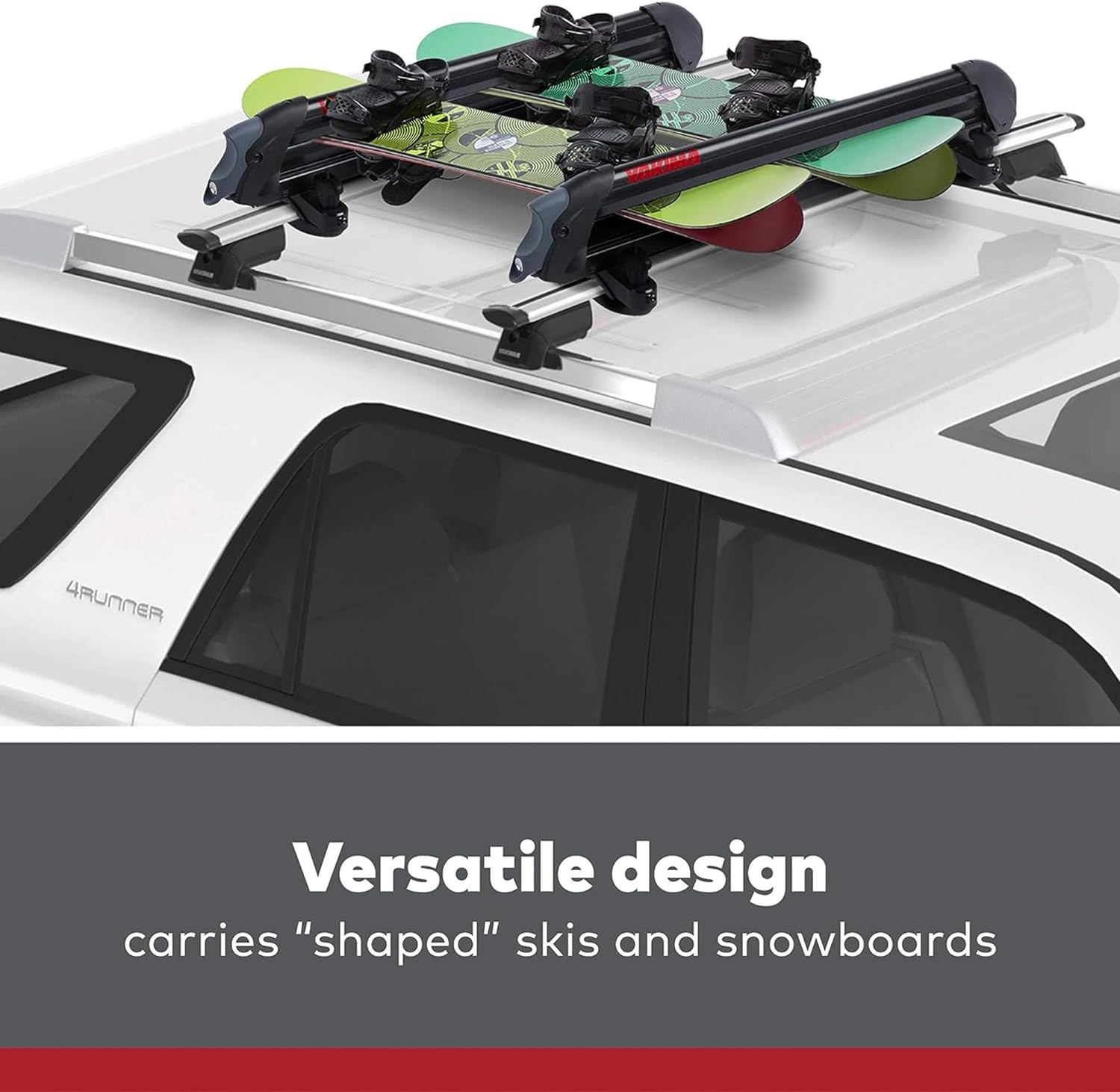 Universal Car Roof Rack for 6 Ski Pairs or 4 Snowboards