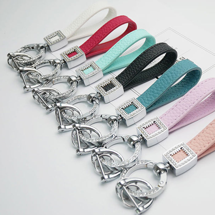Women's Leather Keychain for Car Keys