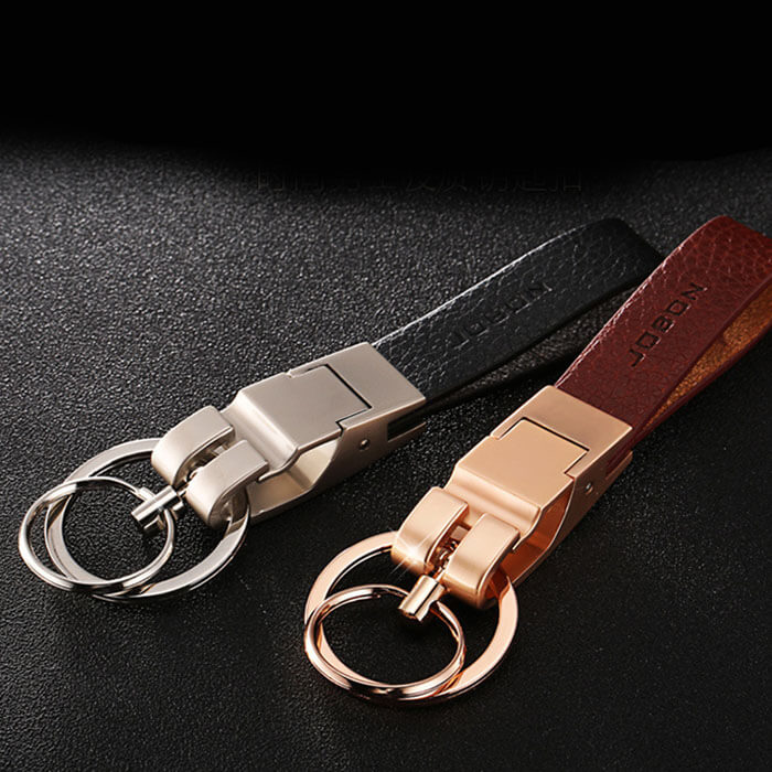 Heavy Duty Men's Leather Keychain Strap