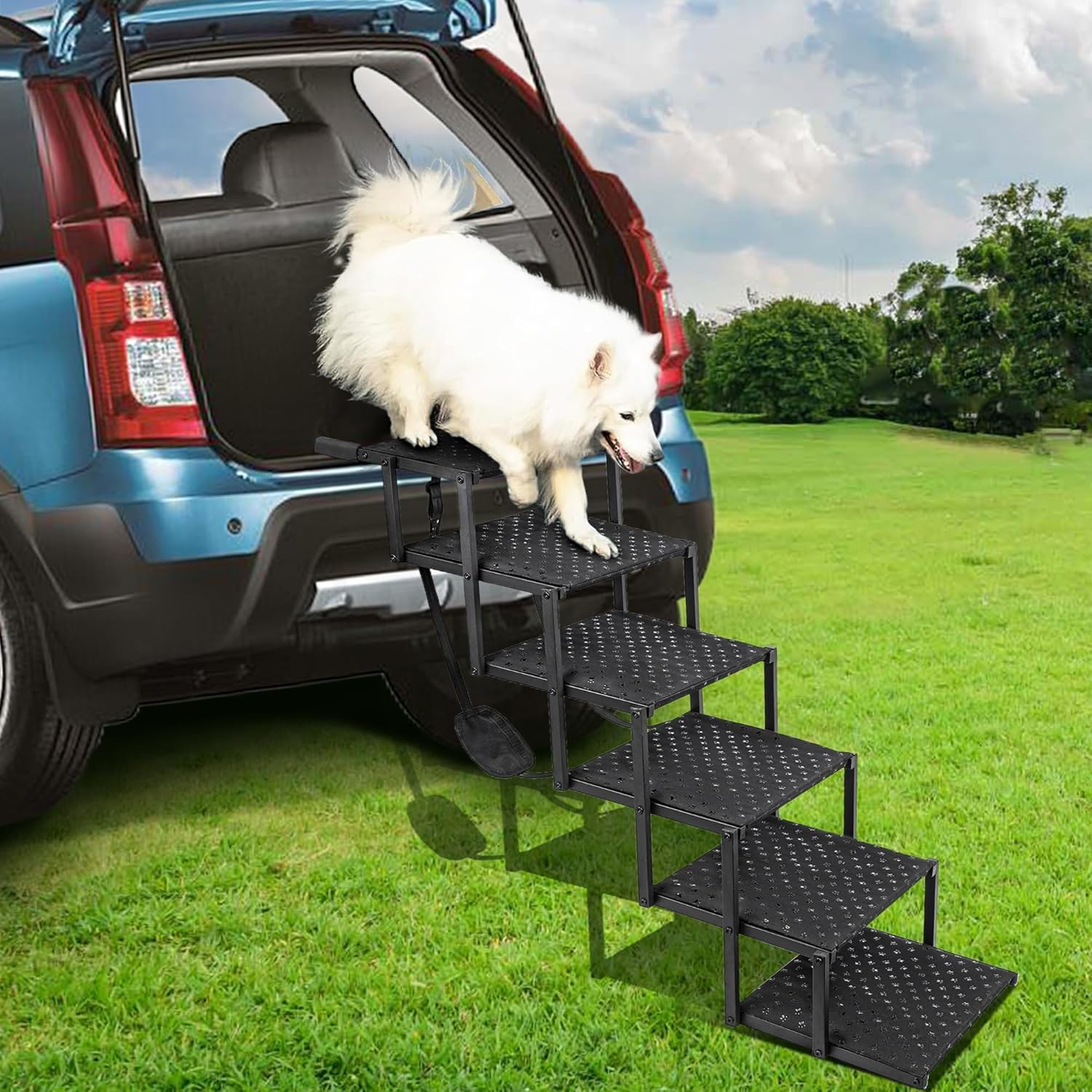 Foldable Dog Stairs For Cars and SUV, Truck