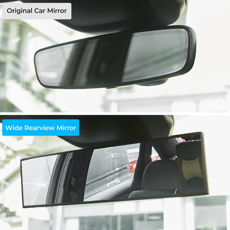 12-Inch Clip-On Panoramic Rear-View Mirror