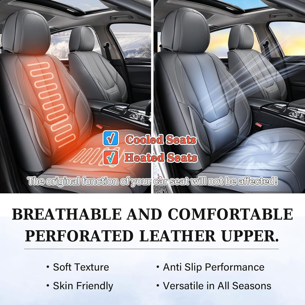 Waterproof Nappa Leather Carseat Cover Universal Fit for Most Cars