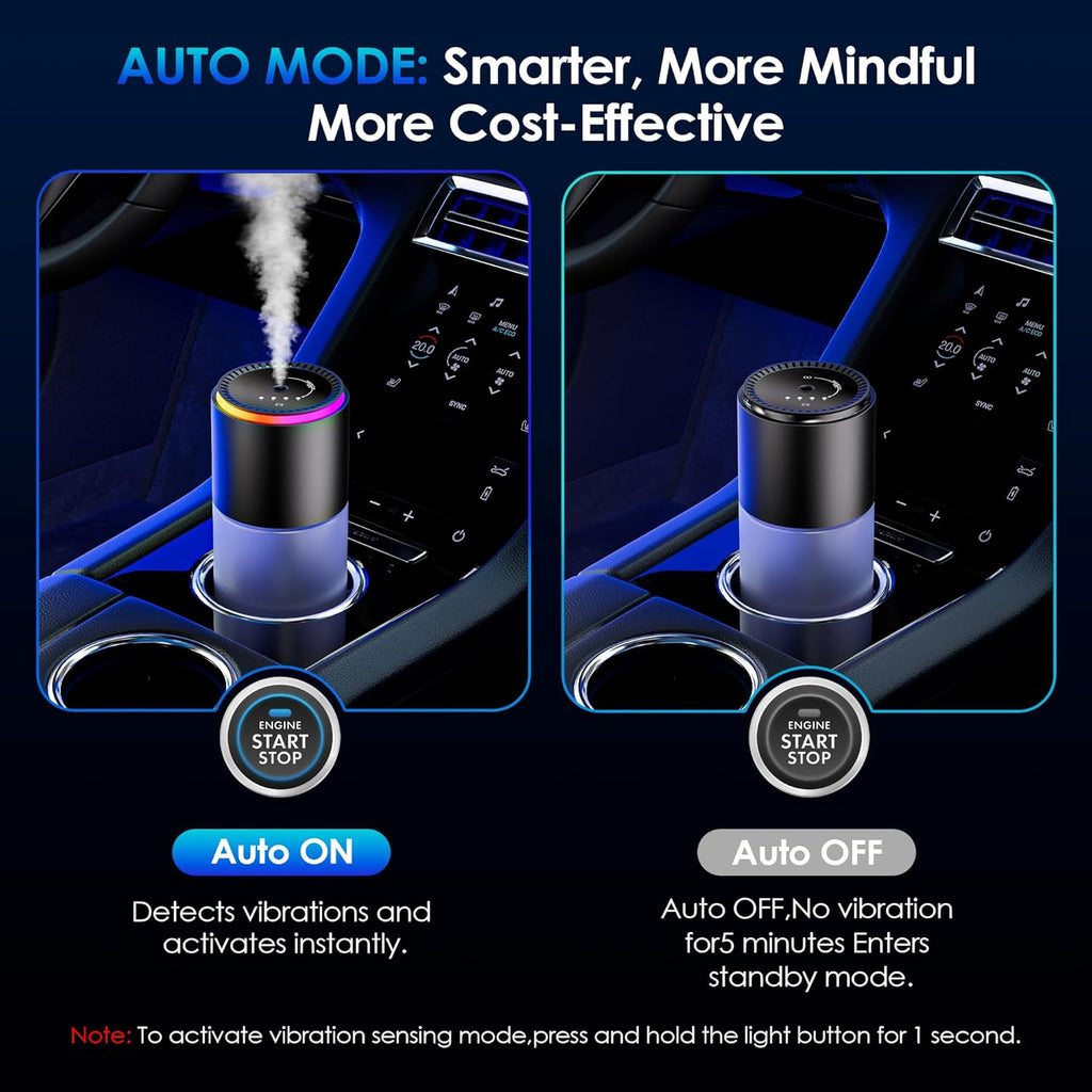 Multi-fragrance Smart Car Air Freshene With RGB Music Syncing Light