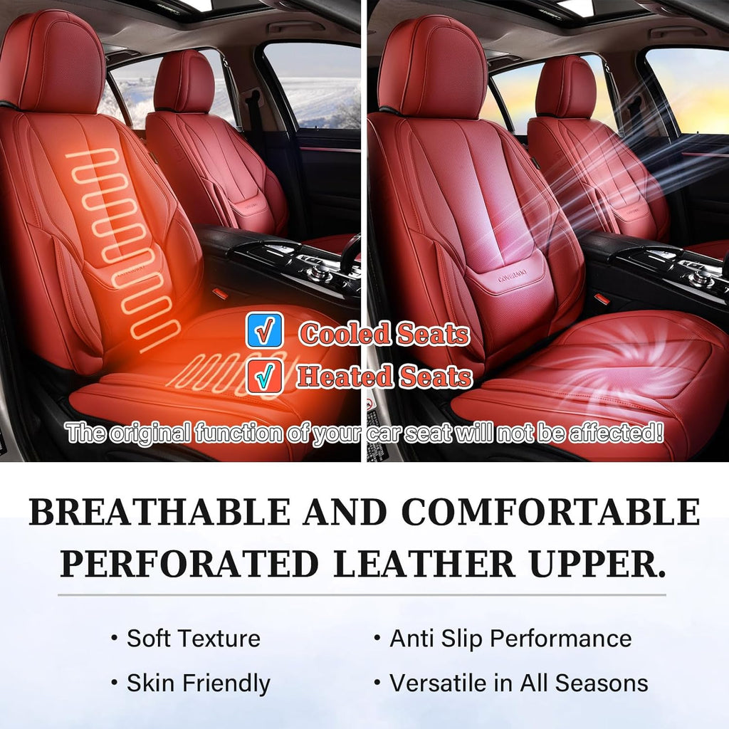 Waterproof Nappa Leather Carseat Cover Universal Fit for Most Cars