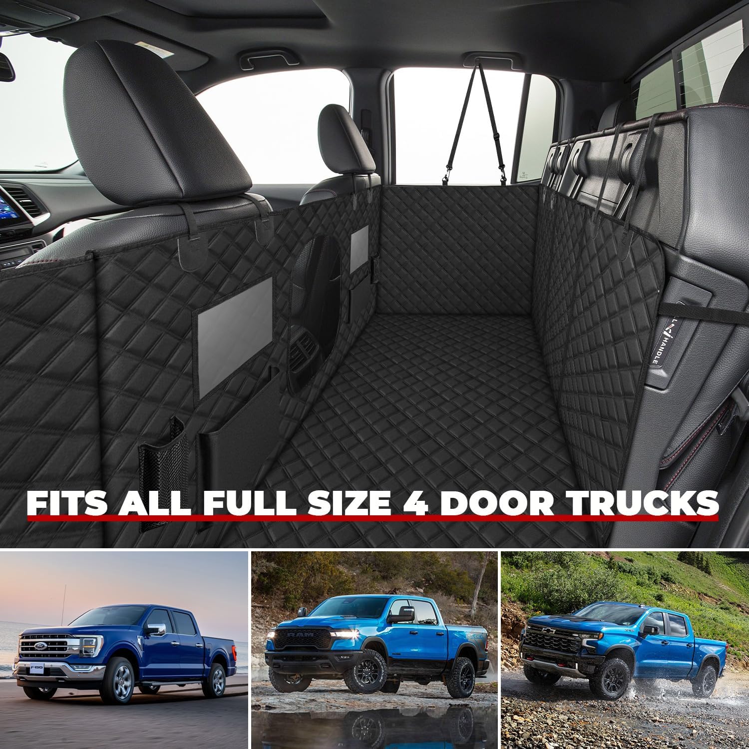 Dogs Hammock Pet Truck Back Seat Cover for Truck Back Seat Floor