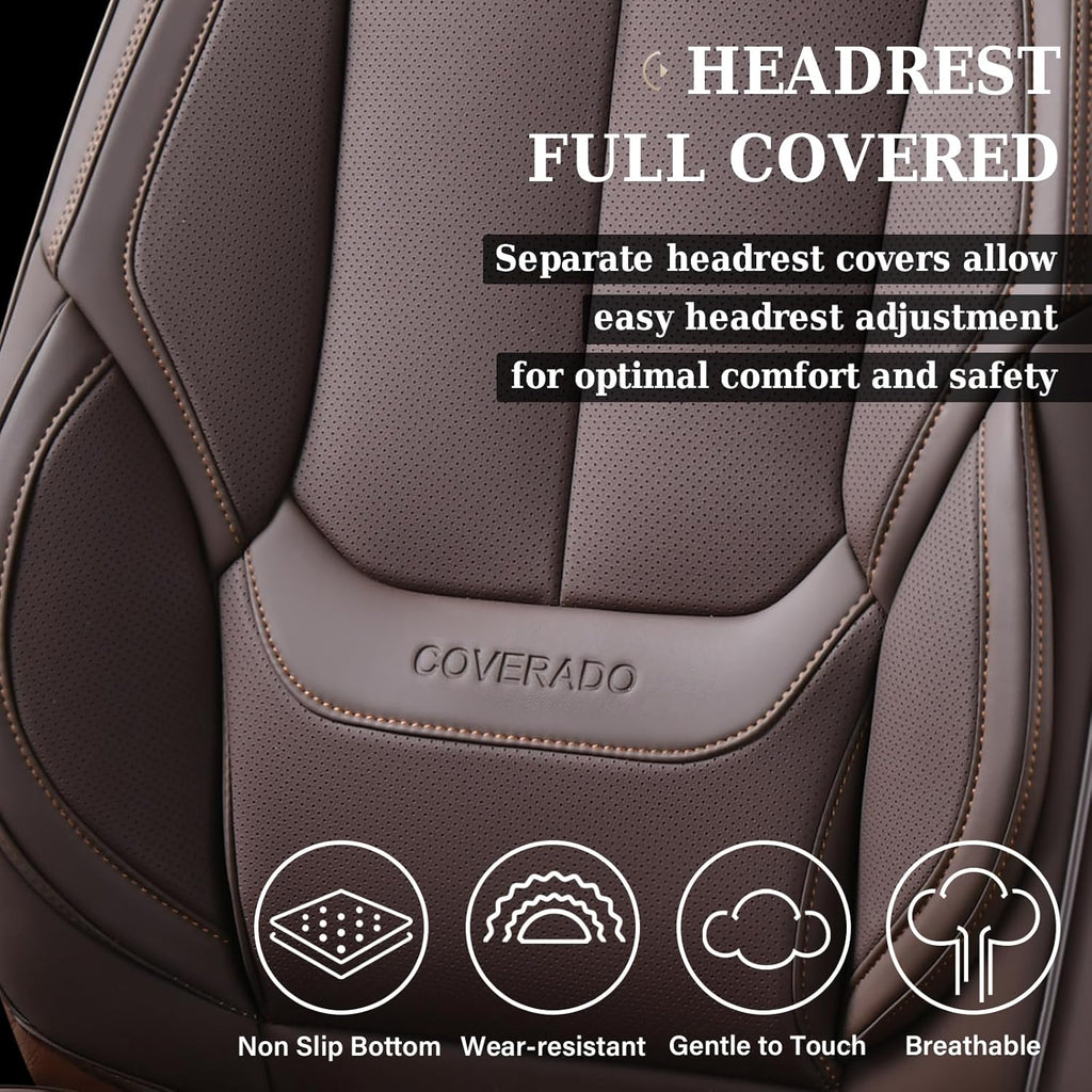 Waterproof Nappa Leather Carseat Cover Universal Fit for Most Cars