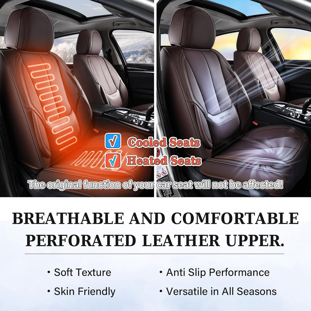Waterproof Nappa Leather Carseat Cover Universal Fit for Most Cars