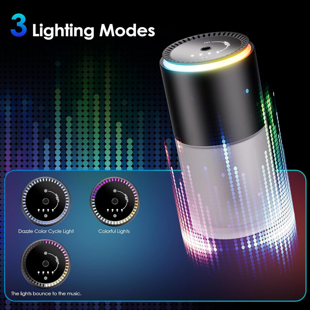 Multi-fragrance Smart Car Air Freshene With RGB Music Syncing Light