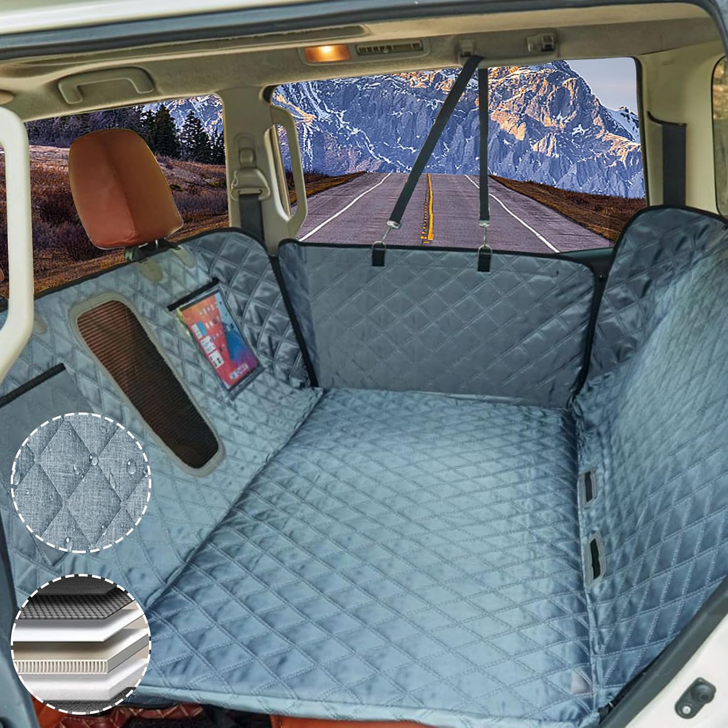 Back Seat Extender for Dogs With Hard Bottom-Upgraded Anti-Scratch For Car&SUV&Truck