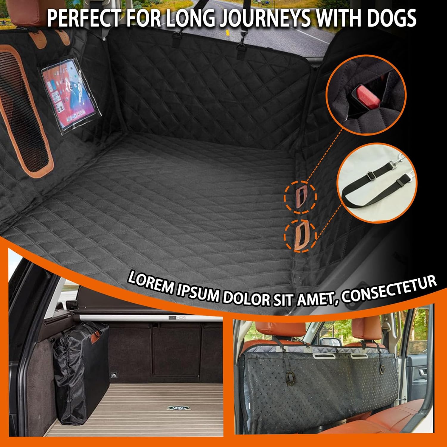 Back Seat Extender for Dogs With Hard Bottom-Upgraded Anti-Scratch For Car&SUV&Truck