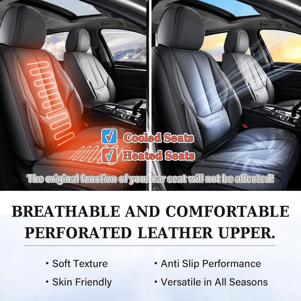 Waterproof Nappa Leather Carseat Cover Universal Fit for Most Cars