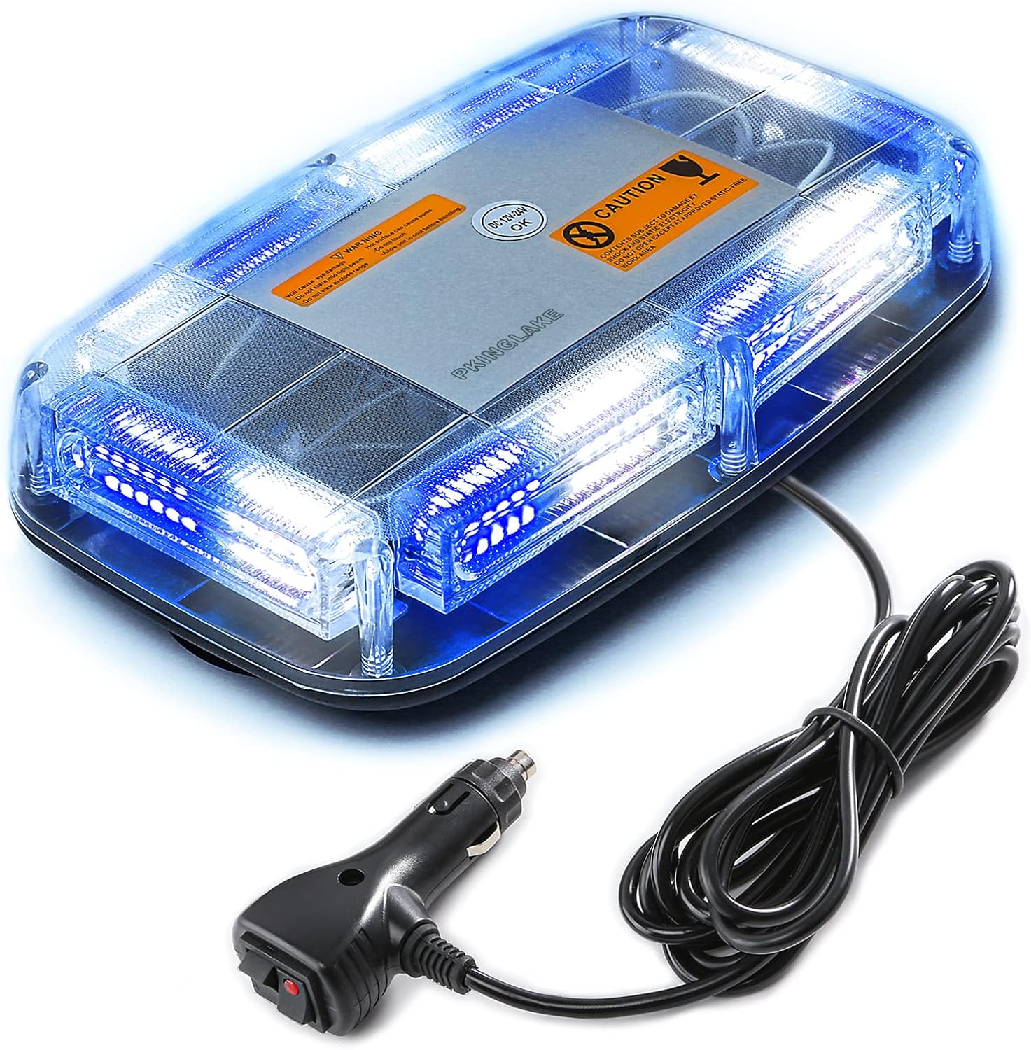 72LED Roof Top Emergency Strobe Beacon Lights, 12-24V High Visibility Safety Warning Mini LED Strobe Light bar with Magnetic Base for Snow Plow, Trucks, Construction Vehicles