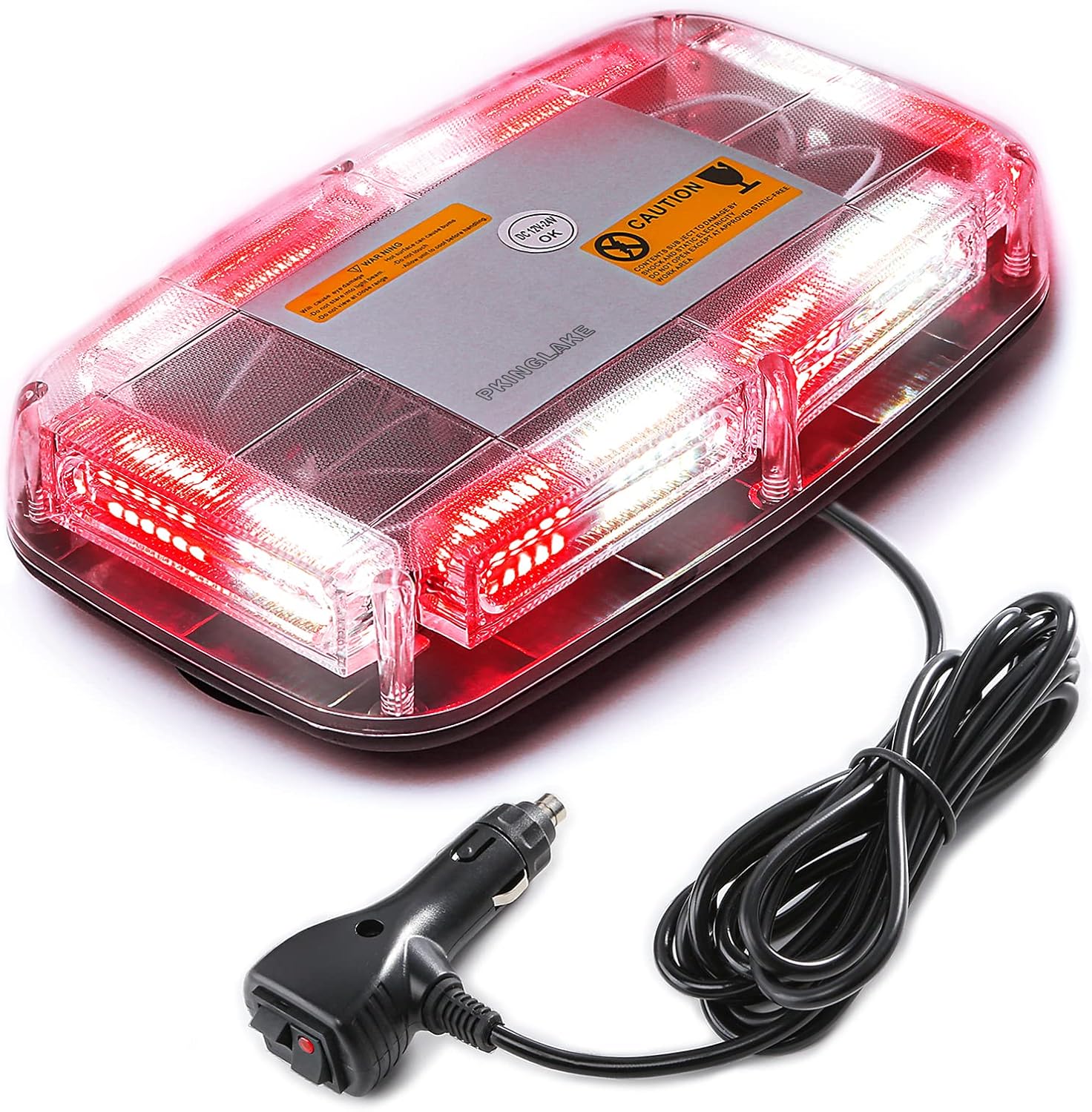 72LED Roof Top Emergency Strobe Beacon Lights, 12-24V High Visibility Safety Warning Mini LED Strobe Light bar with Magnetic Base for Snow Plow, Trucks, Construction Vehicles