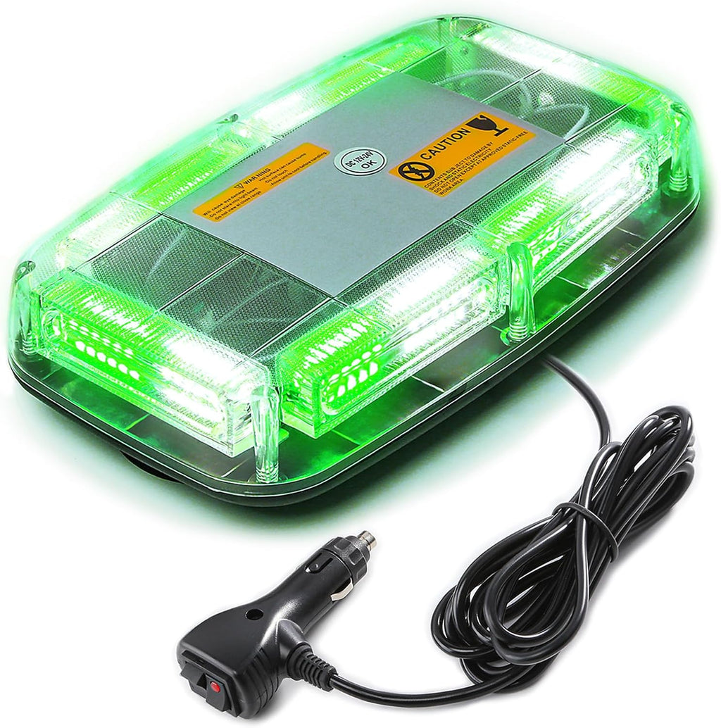 72LED Roof Top Emergency Strobe Beacon Lights, 12-24V High Visibility Safety Warning Mini LED Strobe Light bar with Magnetic Base for Snow Plow, Trucks, Construction Vehicles